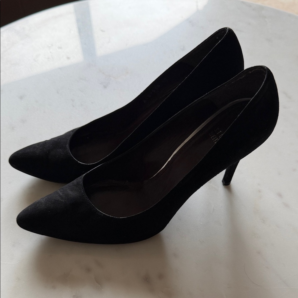 Stuart Weitzman Suede  Black Women's 3 inch Heel  10B